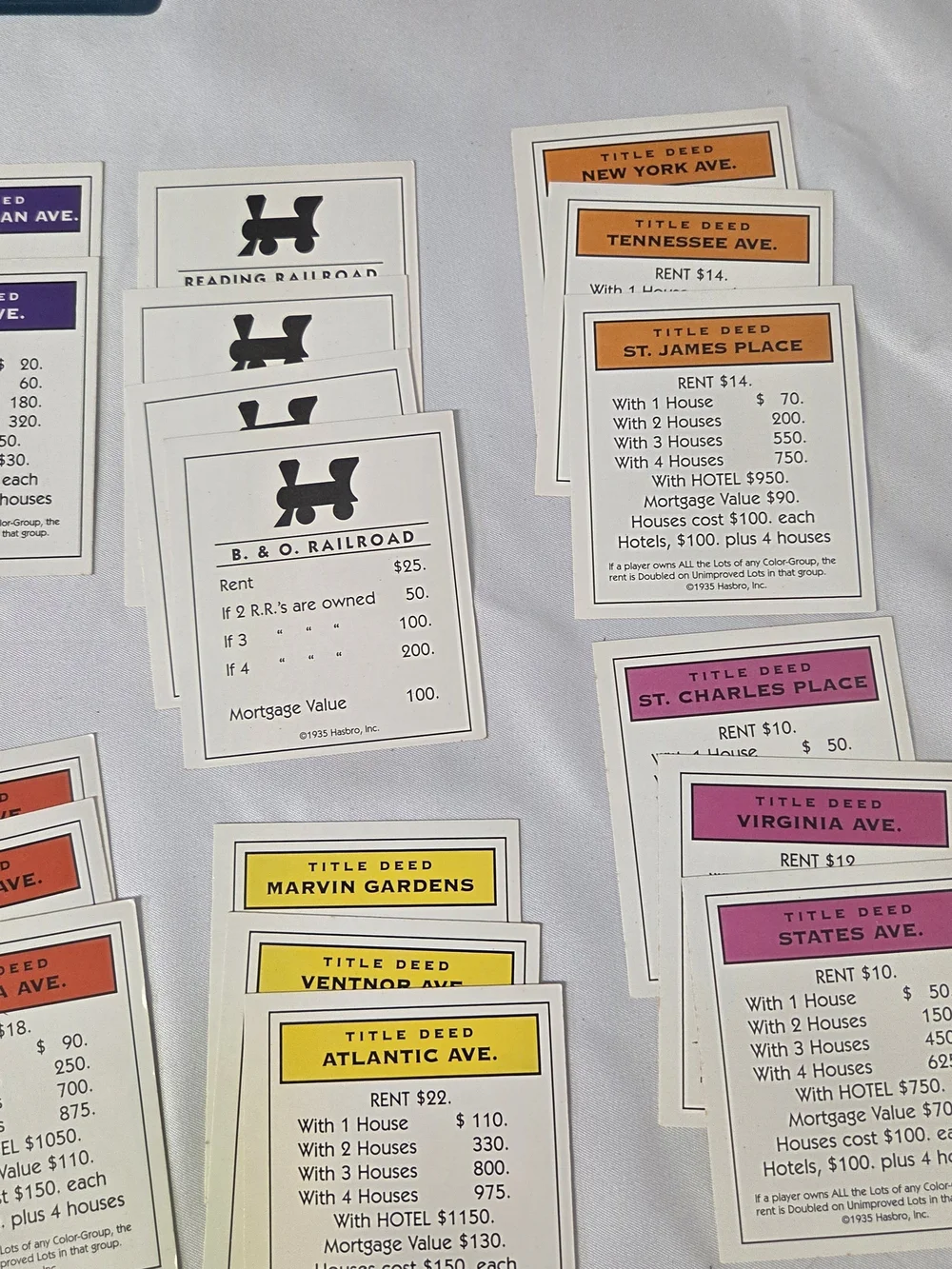 Monopoly Deluxe Edition 1998 Replacement Pieces Title Deed Boardwalk